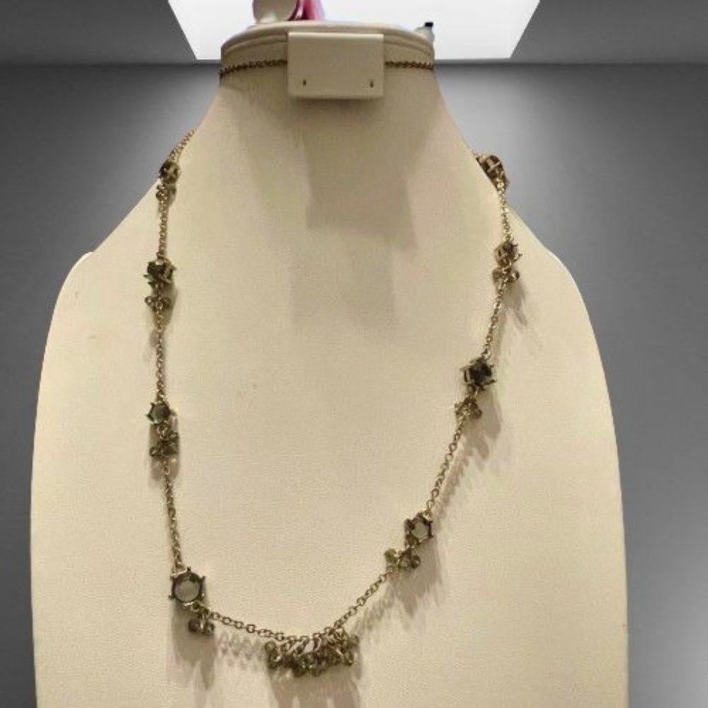 4 for $20 Sale- LOFT Smoky Taupe Cluster Crystal Necklace